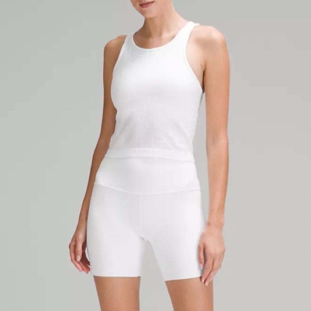 Lululemon ebb to street cropped racerback tank, SIZE 6